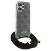 Guess GUHCP16SHC4SEW iPhone 16 6.1      brązowy/brown hardcase Crossbody Cord 4G Print